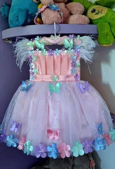 Vestido Jardim Encantado Rosa Luxo