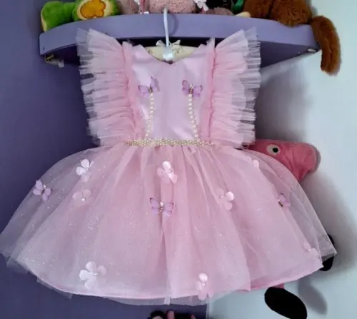 Vestido Jardim Encantado Rosa Luxo