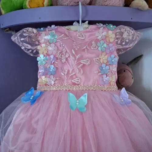 Vestido Jardim Encantado Rosa Luxo