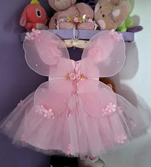 Vestido Jardim Encantado Super Luxo Rosa