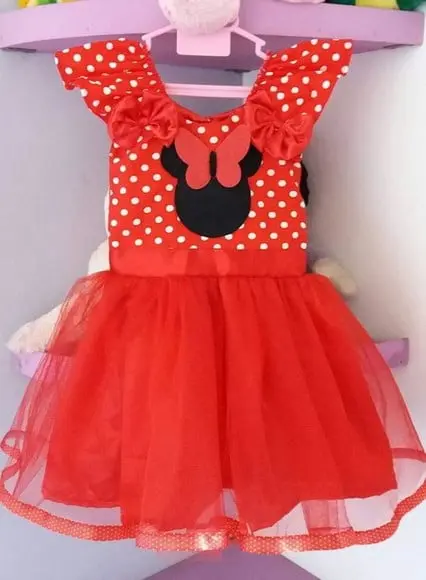 Vestido Minnie Vermelho + Faixa