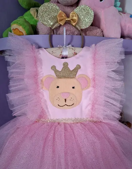 Vestido Ursa Princesa Vestido Infantil