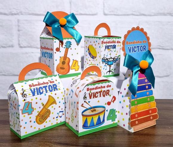Kit 20 Caixas Personalizados Instrumentos Musicais