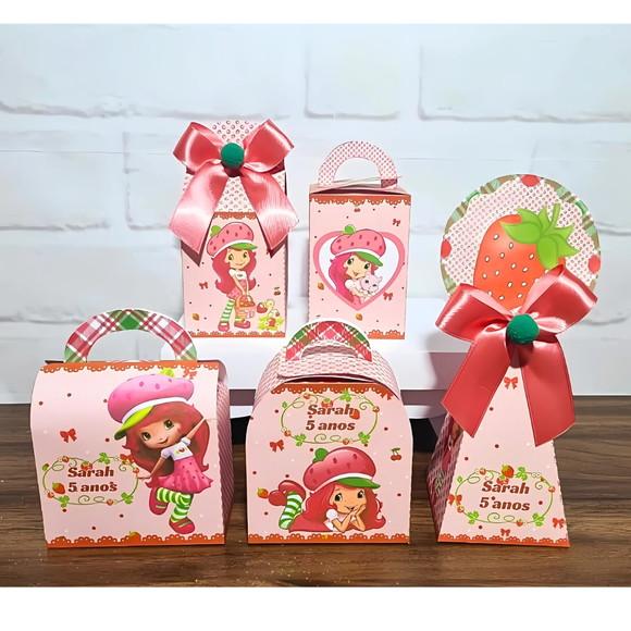 Kit 20 Caixas Personalizados Moranguinho