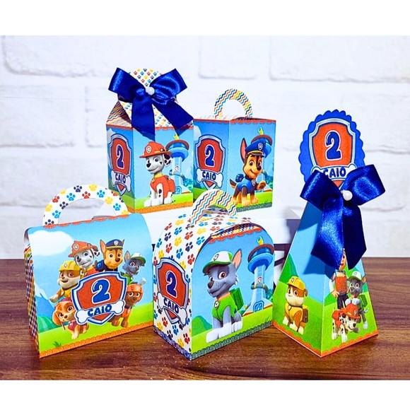 Kit 20 Caixas Personalizados Patrulha Canina