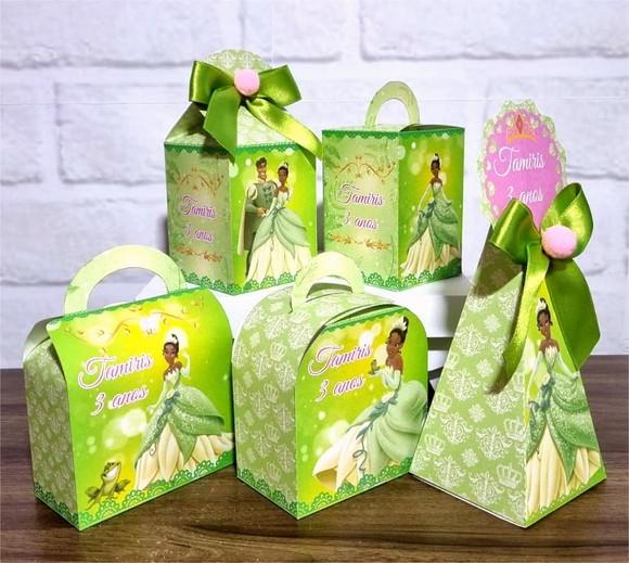 Kit 20 Caixas Personalizados Princesa Tiana