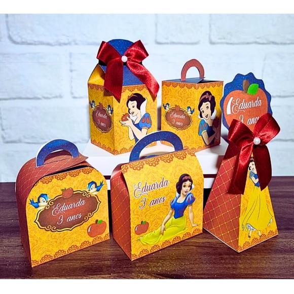 Kit 30 Caixas Personalizados Branca de Neve