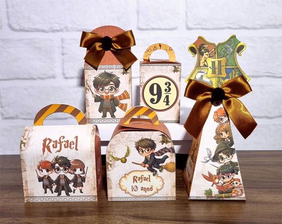Kit 50 Caixas Personalizados Harry Potter