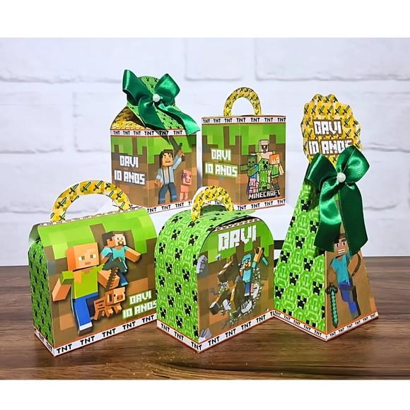 Kit 50 Caixas Personalizados Minecraft