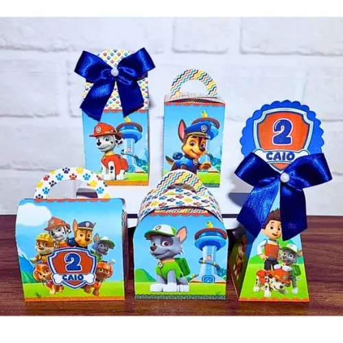 Kit 25 Caixas Personalizados Patrulha Canina