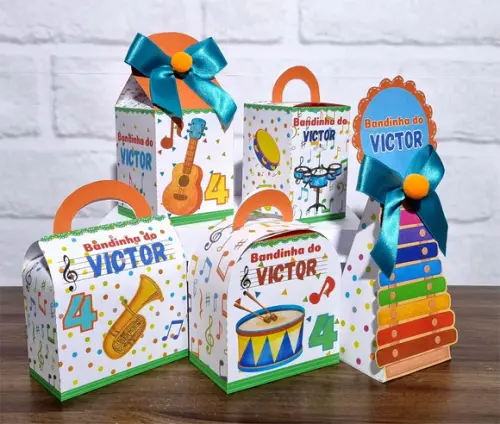 Kit 30 Caixas Personalizados Instrumentos Musicais