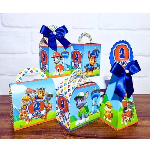Kit 30 Caixas Personalizados Patrulha Canina