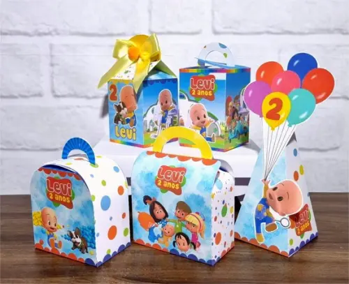 Kit 50 Caixas Personalizados Cleo e Cuquin