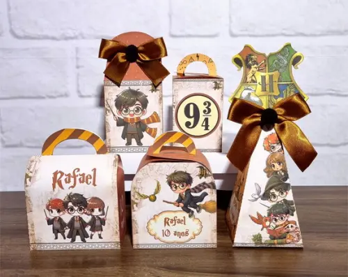 Kit 50 Caixas Personalizados Harry Potter