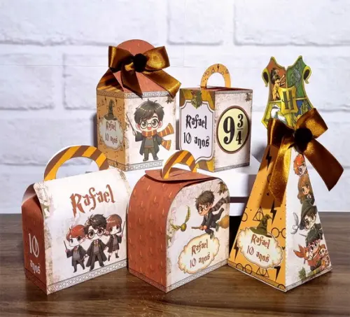 Kit 50 Caixas Personalizados Harry Potter