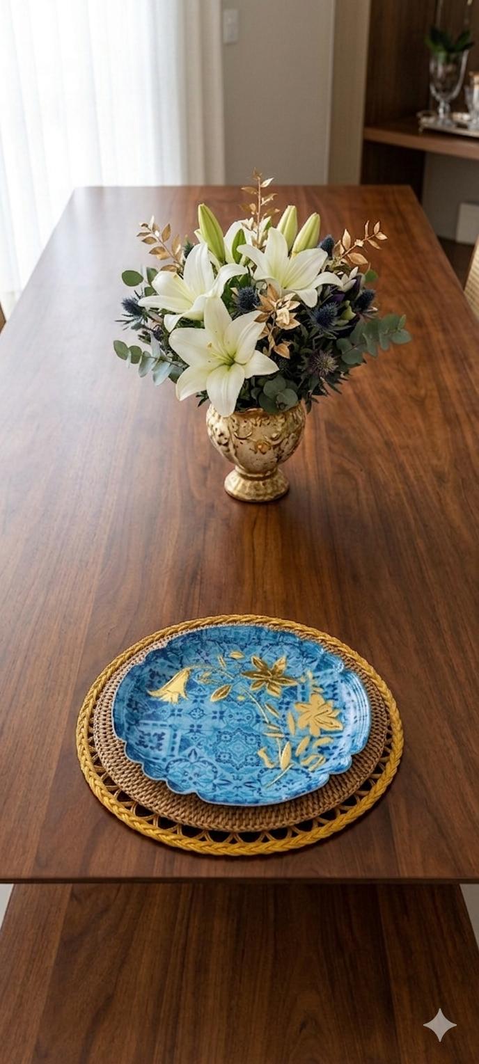 Prato de bolo em vidro com decoupage artesanal 32 cm