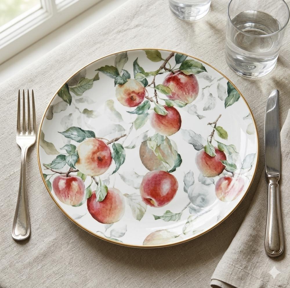 Prato raso em decoupage artesanal