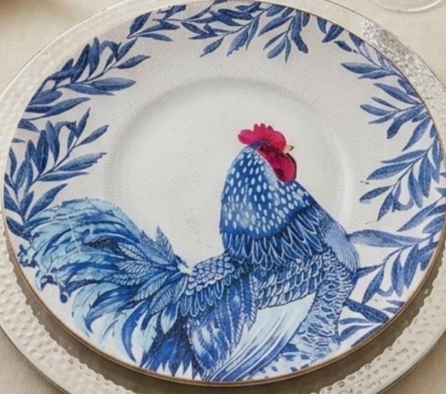 Prato decorativo em decoupage artesanal 22 cm de diâmetro