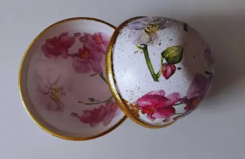 Jogo com 2 bowls (500 ml cada) em decoupage artesanal