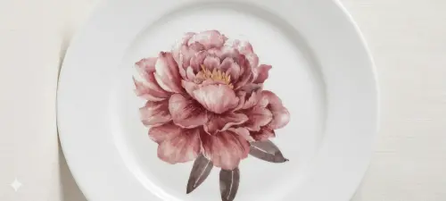 Prato fundo em decoupage artesanal