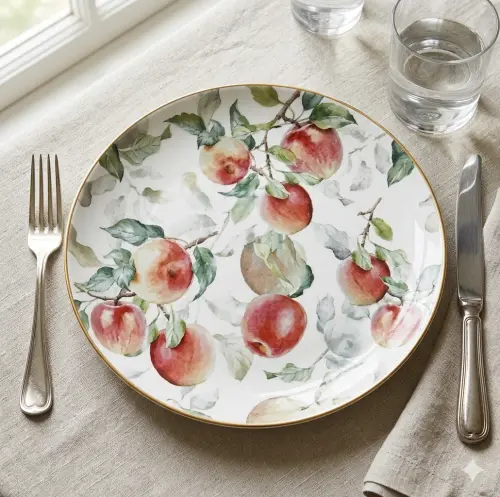 Prato raso em decoupage artesanal