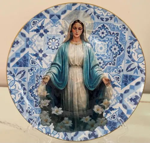 Prato decorativo em decoupage artesanal 22 cm de diâmetro