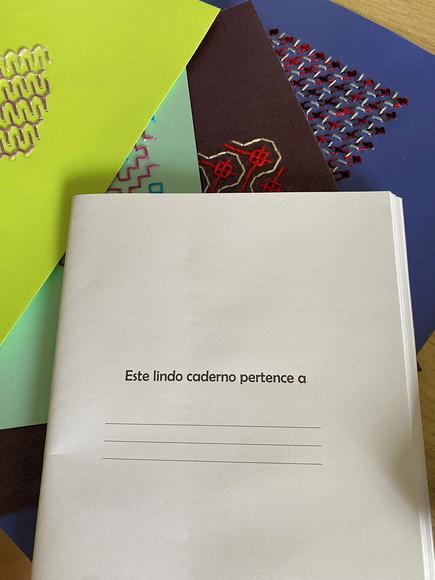 Caderno A5 Capa Flexível Bordada
