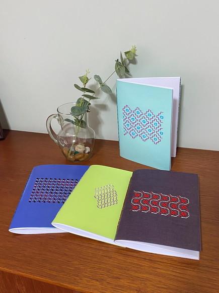 Caderno A5 Capa Flexível Bordada