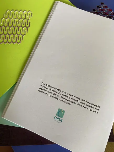 Caderno A5 Capa Flexível Bordada