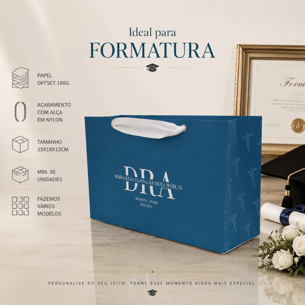 Sacola personalizada  com sua logo para estudio de fotografia 25x