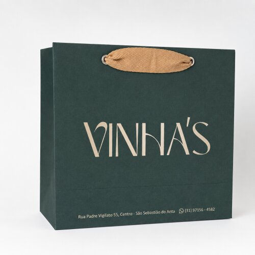 Sacola personalizada para clínica de estética com logo 20x18x8c