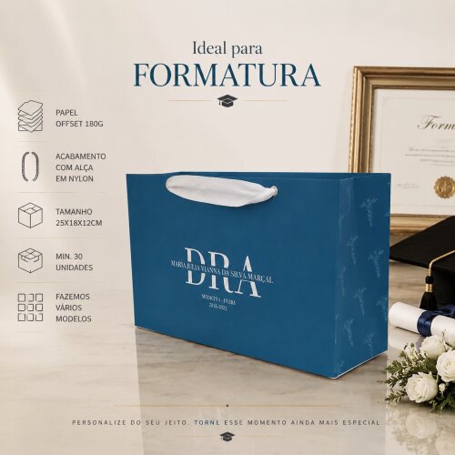 Sacola personalizada  com sua logo para estudio de fotografia 25x