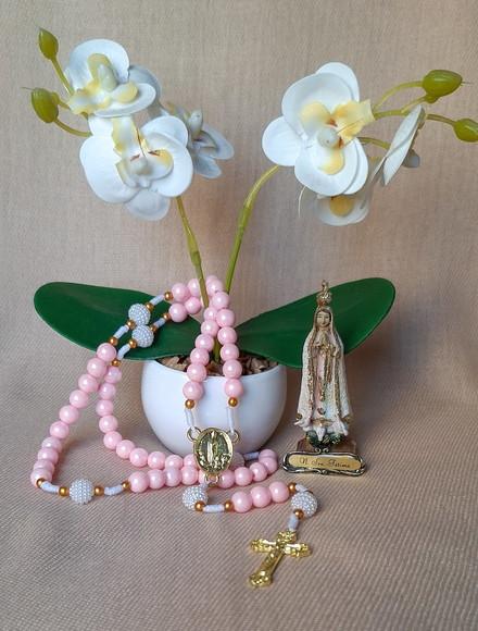 Terço Nossa Senhora de Fátima (rosa)