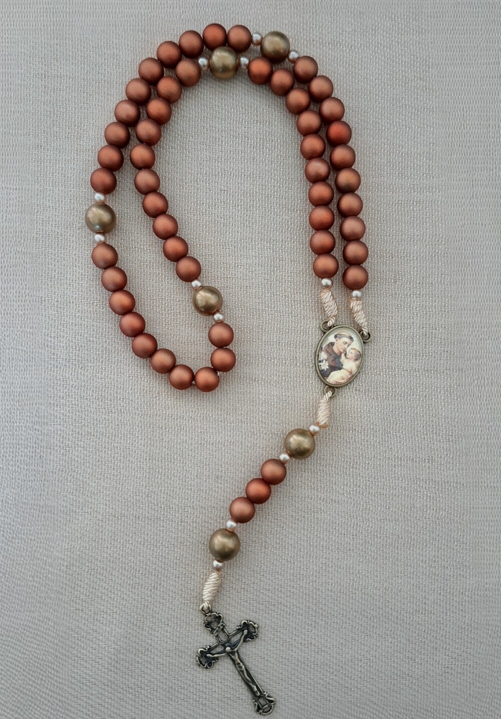 Terço Santo Antônio de Pádua Artesanal Católico