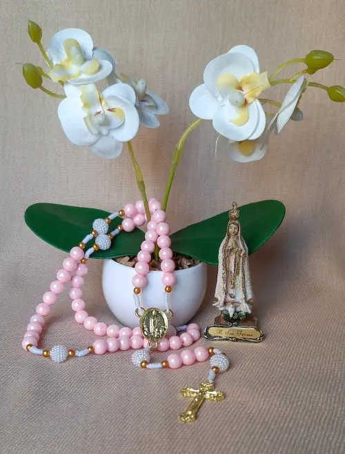 Terço Nossa Senhora de Fátima (rosa)