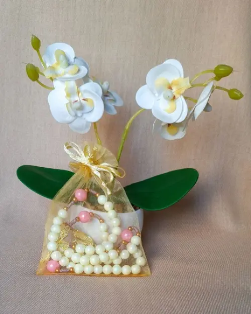 Terço Nossa Senhora de Fátima (creme)