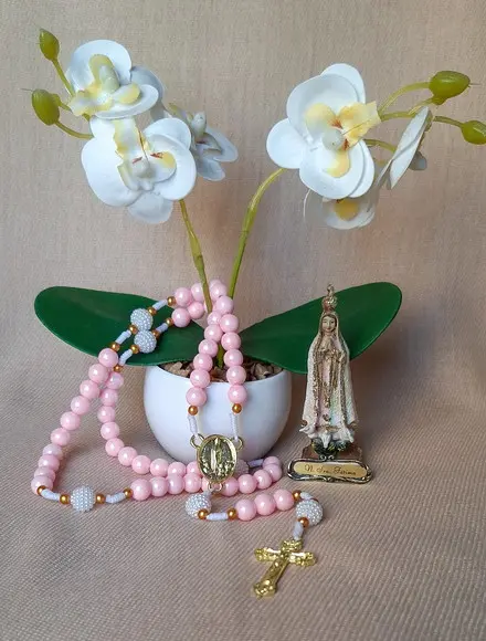 Terço Nossa Senhora de Fátima (rosa)