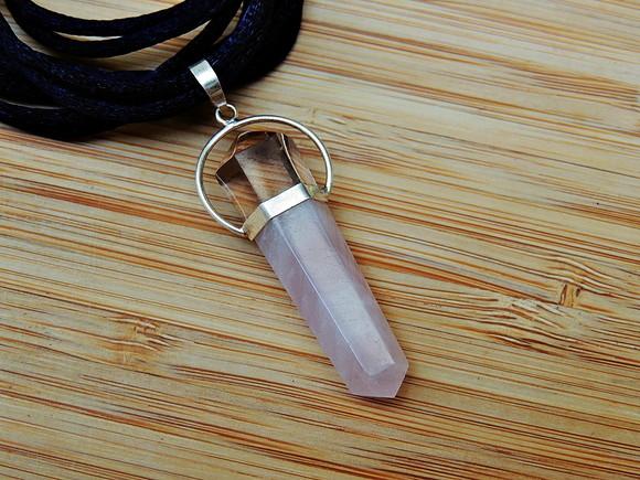 Colar Atlante - Prata 925 - Quartzo Rosa/quartzo Fumê