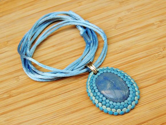 Colar Dragon Quartzo Azul