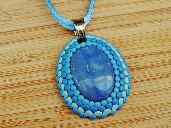 Colar Dragon Quartzo Azul