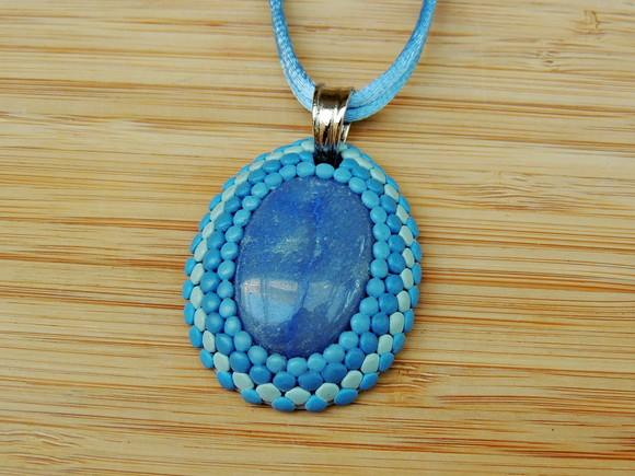 Colar Dragon Quartzo Azul