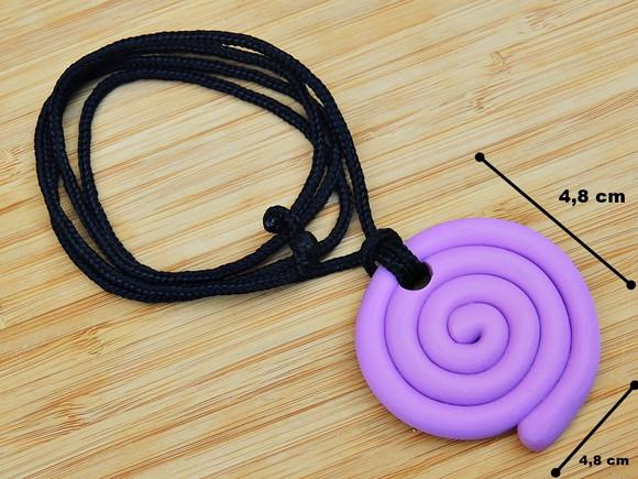 Colar Espiral Celta Lilás G