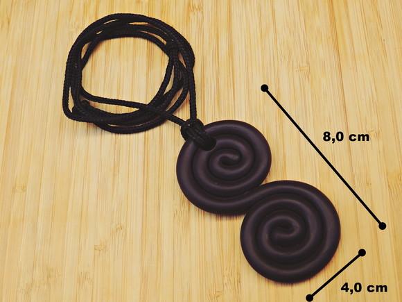 Colar Espiral Dupla Preta