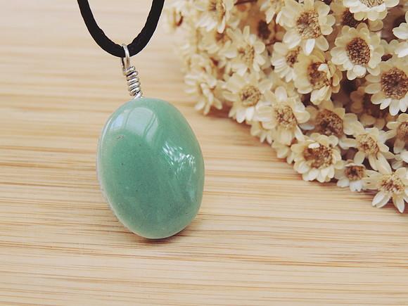 Colar Prata 925 Quartzo Verde Oval