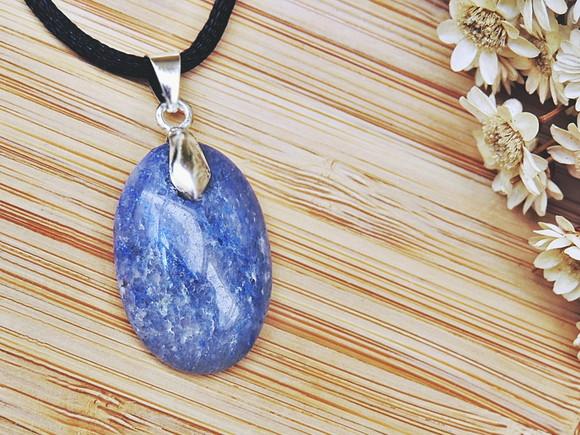 Colar Quartzo Azul Oval