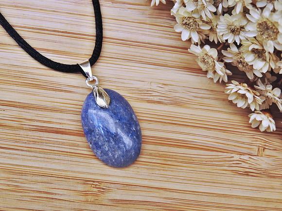 Colar Quartzo Azul Oval