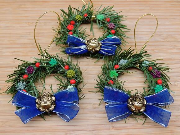 Enfeites de Natal Exclusivos - Mini Guirlandas - 8 Unidades