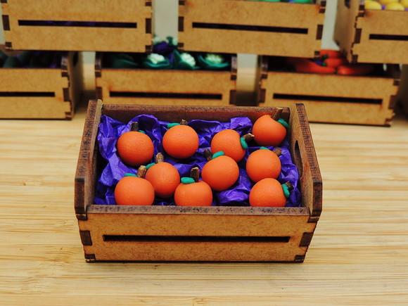 Mini Caixa de Feira com 10 Laranjas - Biscuit