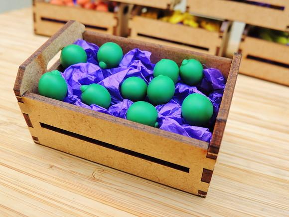 Mini Caixa de Feira com 10 Limões - Biscuit