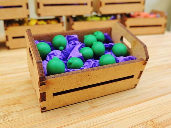 Mini Caixa de Feira com 10 Limões - Biscuit